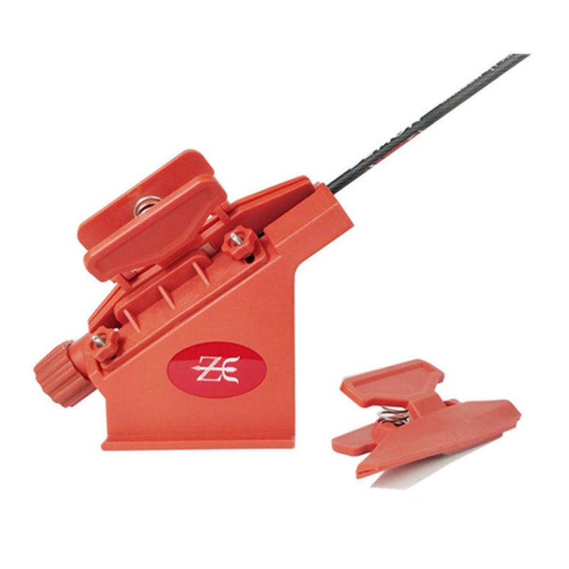 Zhan Yi Fletching Tool Jig with Right Straight and Helix Clamps for DIY Archery Arrows Feathers Vanes (Red) - Image 1